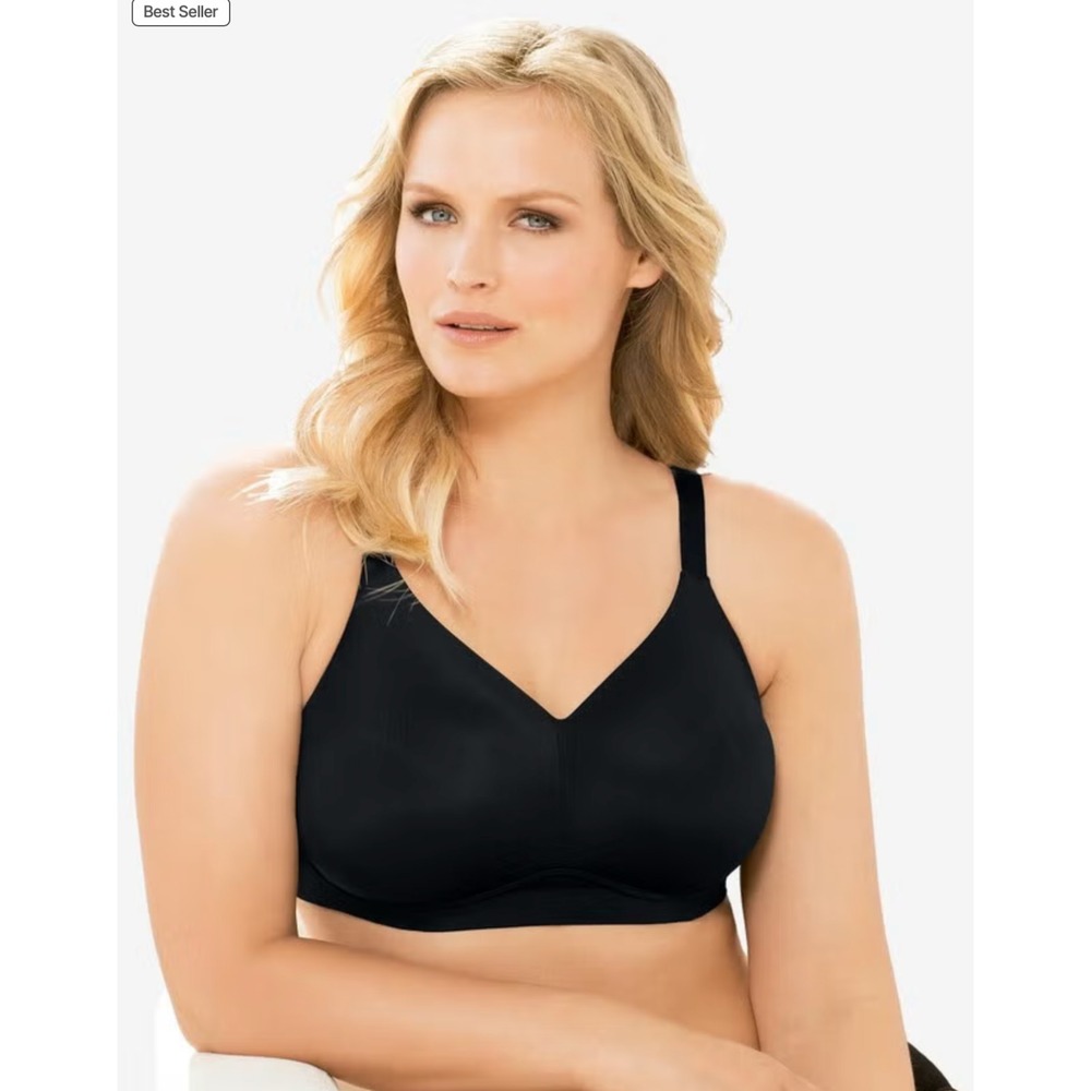 NWT Catherine's Wireless Back Smoothing Bra Size 50D Black